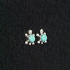 Native Made Vern Pincion Turquoise & Sterling Silver Turtle Earrings 🐢