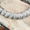 Tim Thompson Navajo Sterling Silver Stamped Necklace & Earring Set