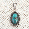 Sonoran Rose Turquoise Sterling Silver Pendant – Leslie Nez