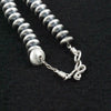 Sterling Silver Handmade Navajo Pearl Necklace- 14" 6mm Saucer Pearls by Bryannen Halwood