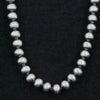 Sterling Silver Handmade Navajo Pearl Necklace- 60" 6mm Round Pearls by Dorinda Mariano