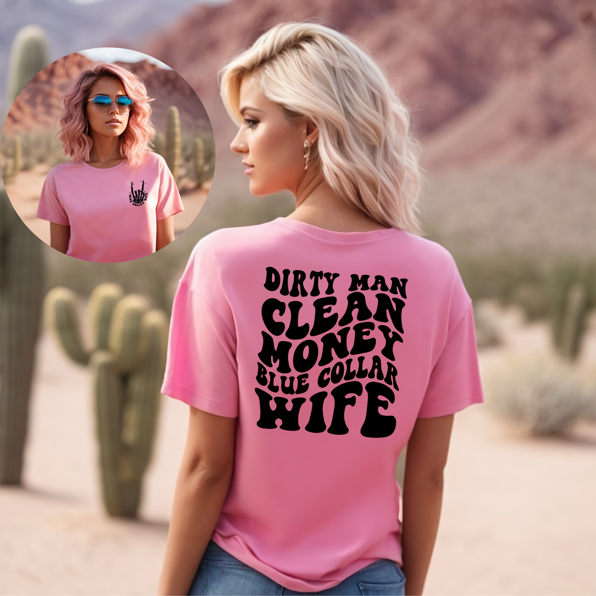Dirty Man, Pretty in Pink Tee