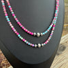 4/6/8 MM Sterling Pearls & Cotton Candy Round Bead Necklace