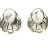 Navajo Handmade White Buffalo Earrings - Brenda Pete