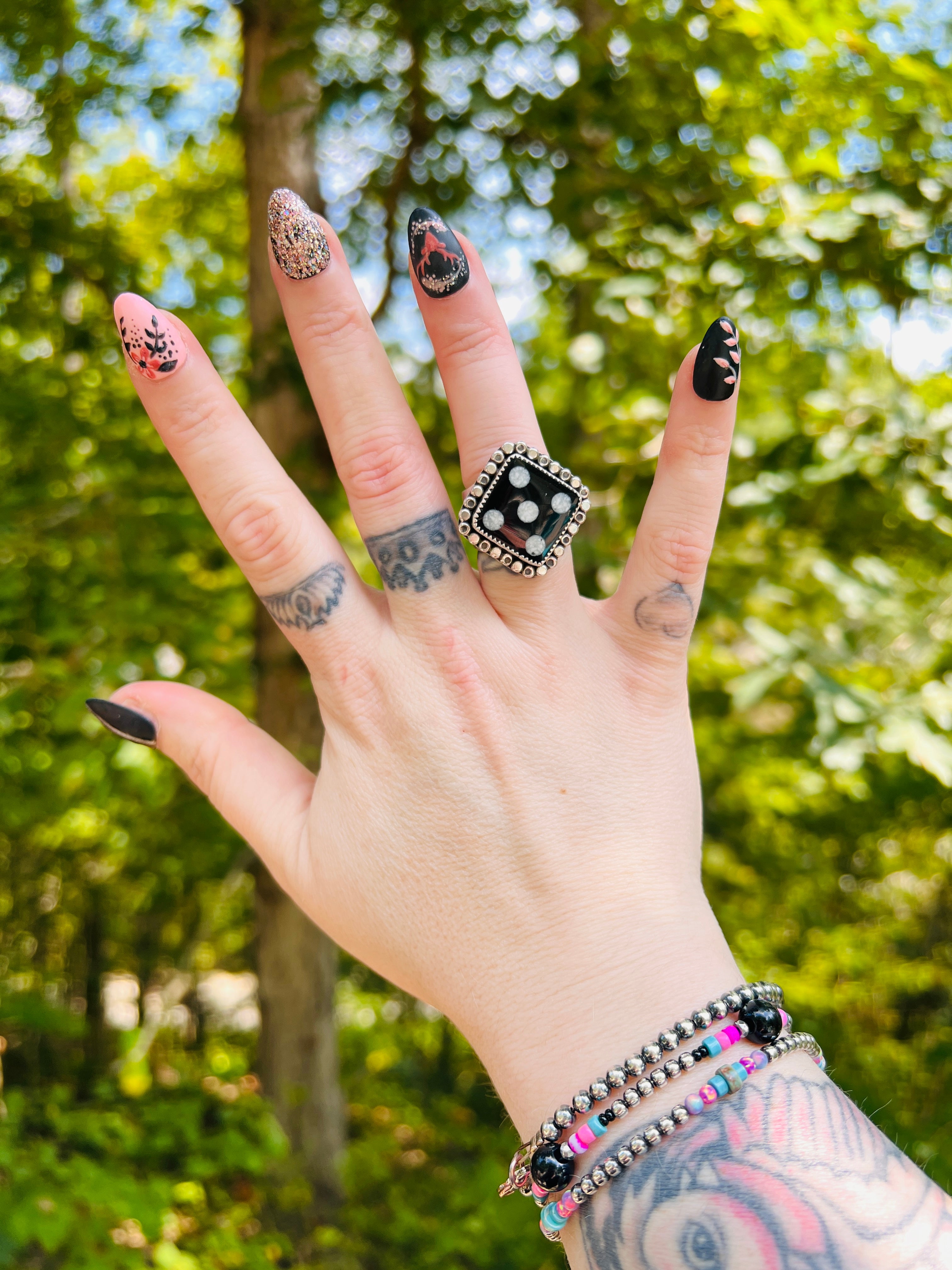 Glow in the Dark Dice ring- 6