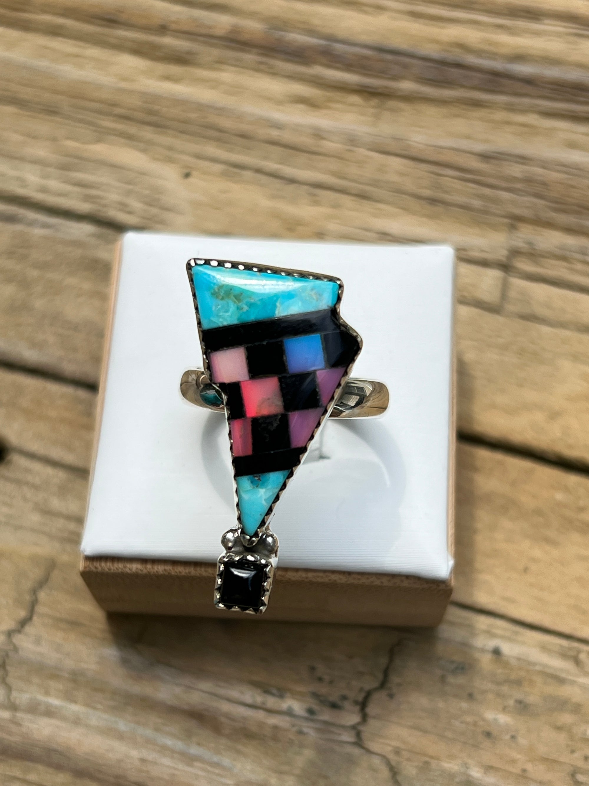 ⚡ Sterling Opal Adjustable Lightning Bolt Rings ⚡