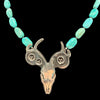 Dana Stetson Jewelry & Metalworks – Kingman Turquoise Squash Blossom Skull Necklace
