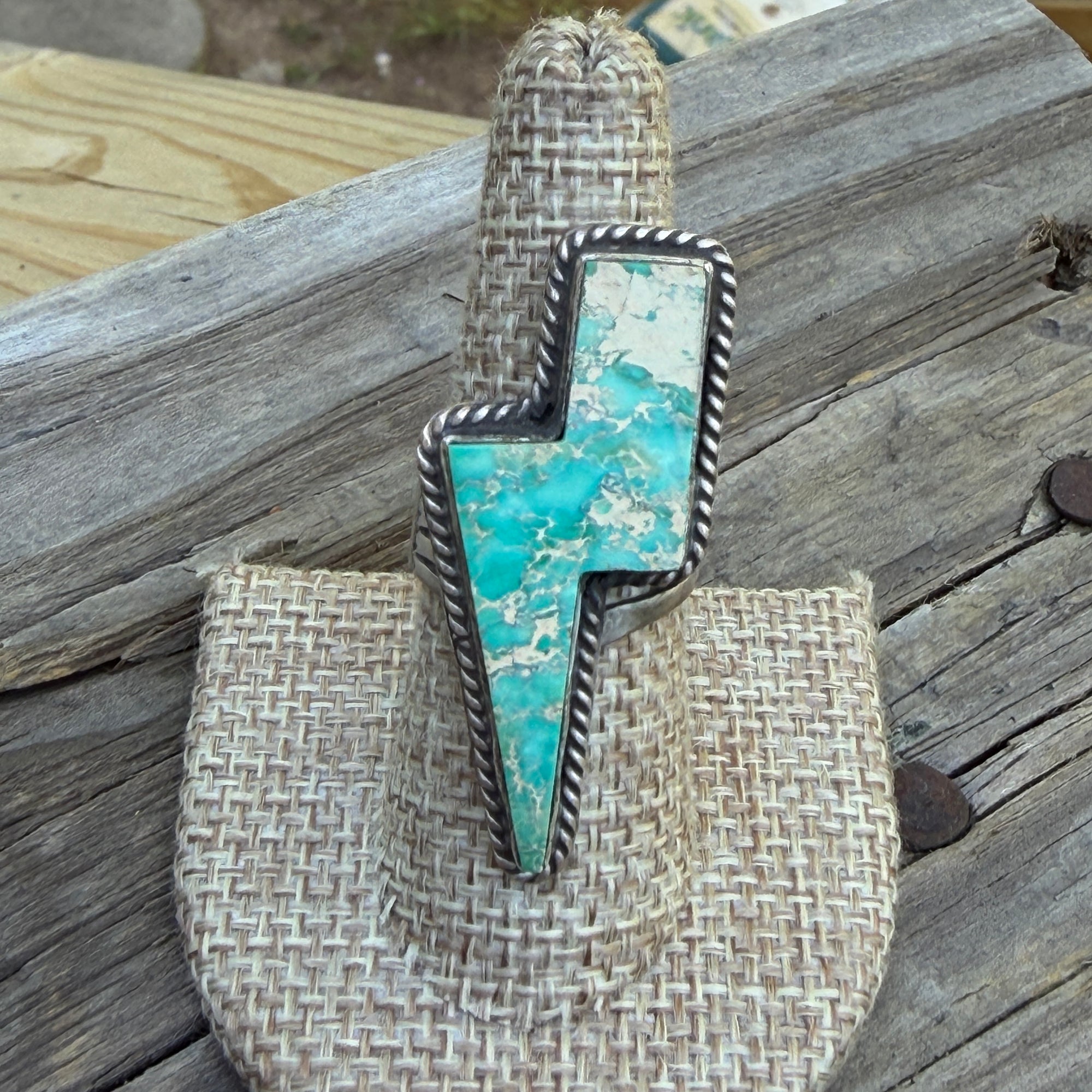 Kingman Bolt Ring- Patrick Yazzie 7.75