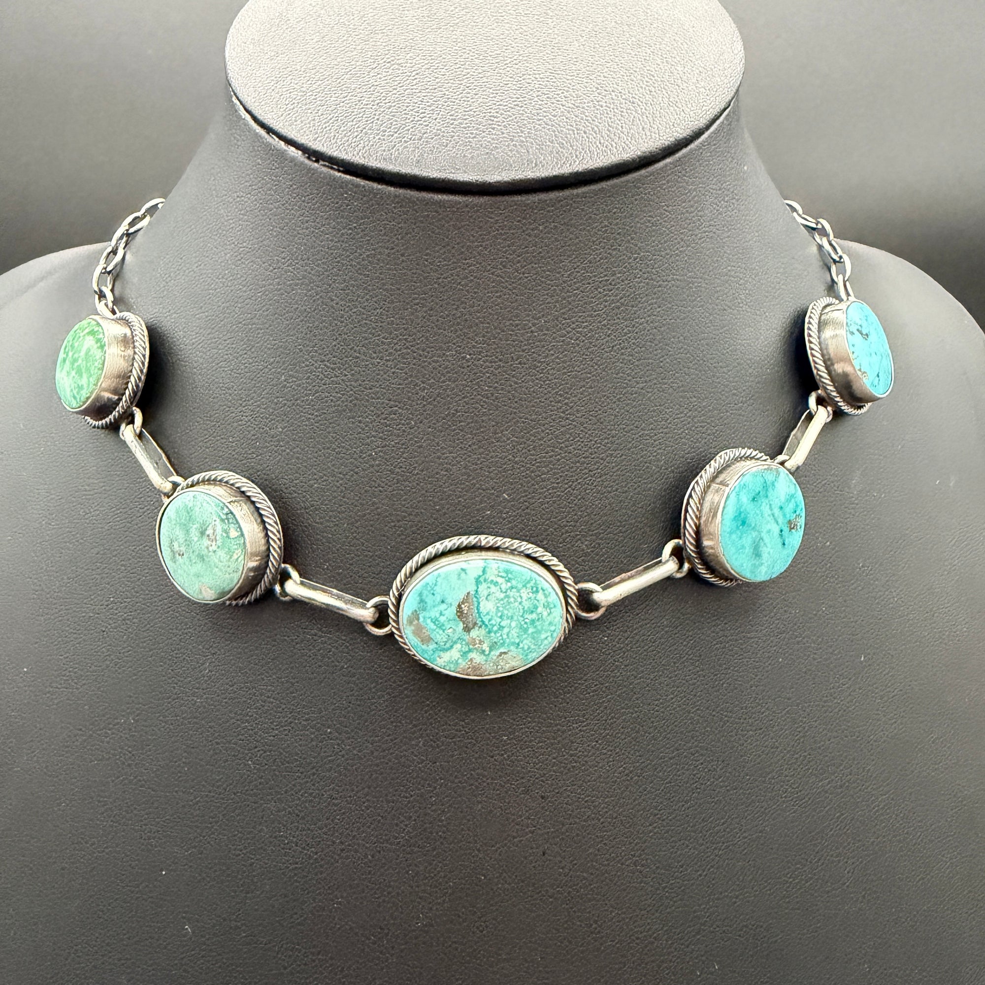 Chunky Royston Choker – Sterling Silver By Scott Skeets