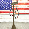 Stars and Stripes 3 1/4 Teardrop Earrings