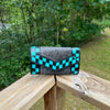 Check It Turquoise Tooled Leather & Hair on Hide Large Wallet