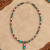16" Mine 8 & Pink Conch Necklace w/ 5mm Pearls & 4x12mm Torpedo Pearls