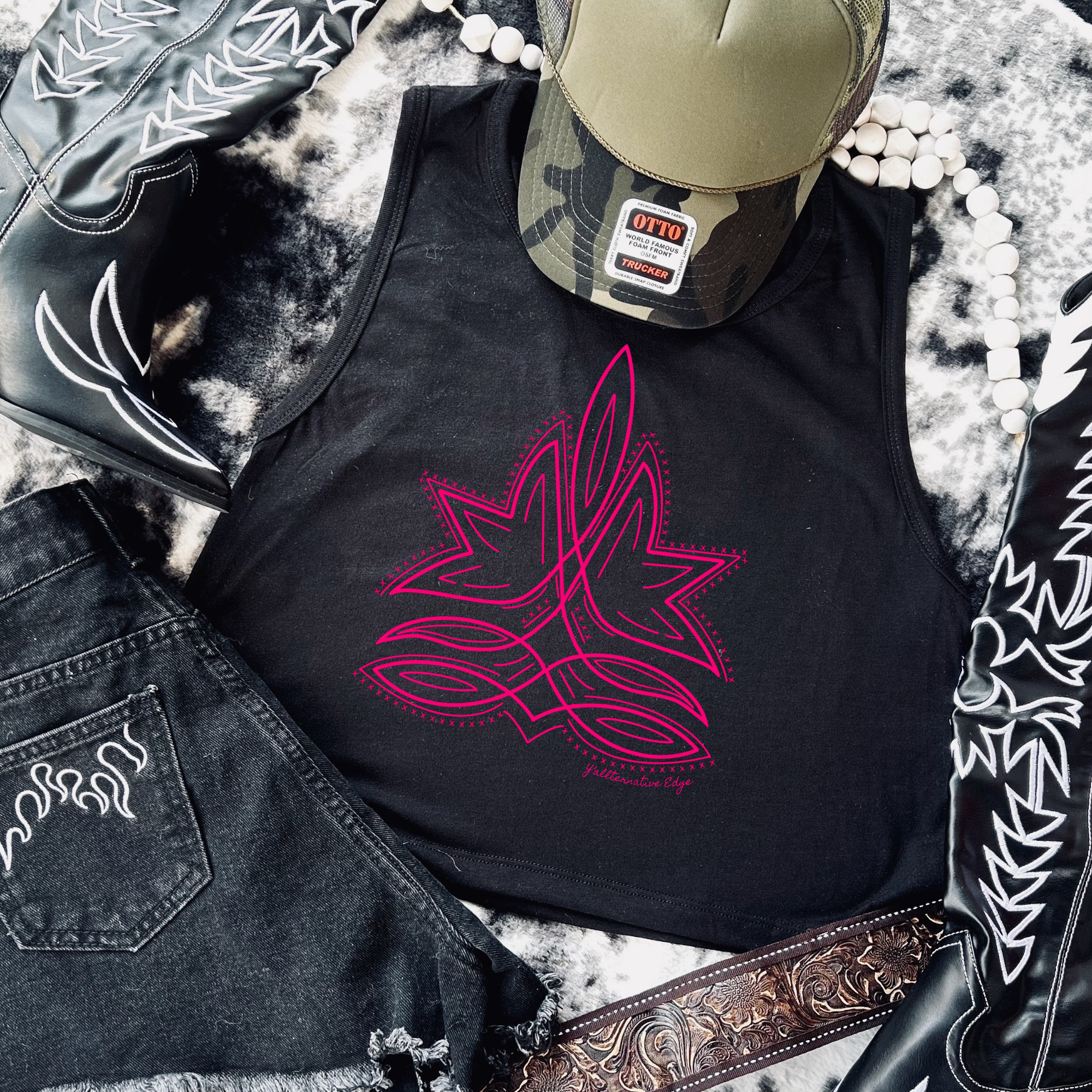 Punchy Stitch Tank or Racerback