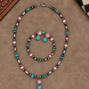 6.25" Mine 8 & Pink Conch Stretch Bracelet