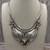 JW Toadlina 100g Immaculate Vintage Solid Sterling Silver Bib Necklace