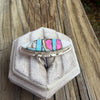 Cotton Candy Inlay Ring – Navajo Artist Brandon Eticty (7&8)