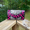 Check It Pop Tooled Leather & Hair on Hide Large Wallet