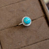 Navajo Handmade Kingman Turquoise Ring - Esther White