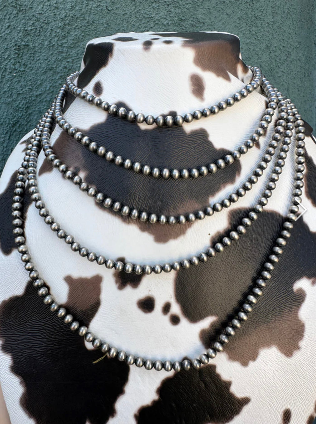 4mm Sterling Navajo Pearl Necklace