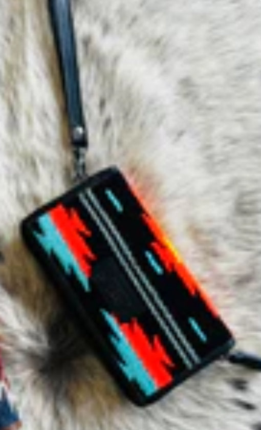 Neon Lights Saddleblanket Clutch