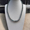 4–14mm Graduated Silver Saucer & Turquoise Rondelle Necklace