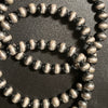 Sterling Navajo Finished Pearl 6mm Stretch Bracelet