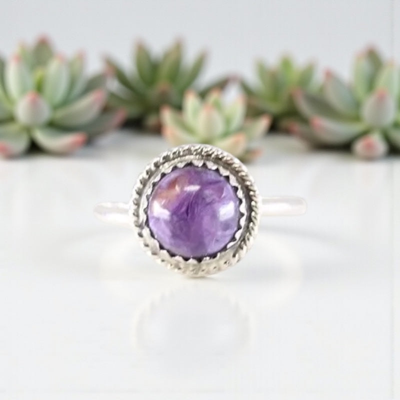 Charoite Ring- Esther White (7)