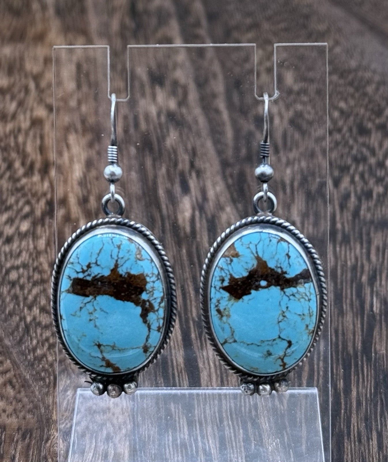 Blue Glacier Turquoise Dangle Earrings Byron B.
