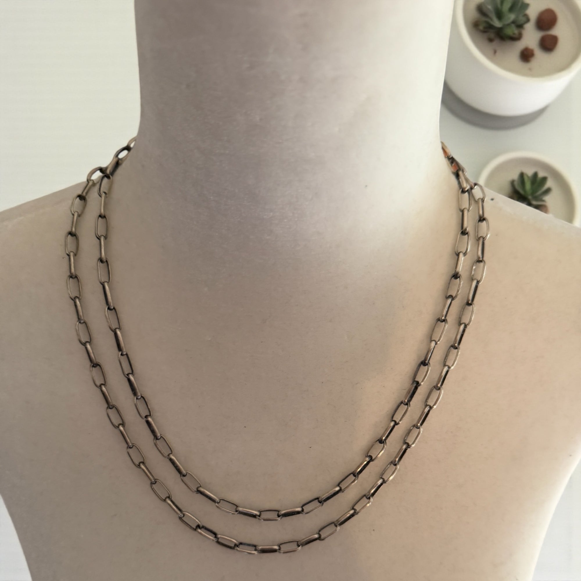 Sterling Robin Tsosie. Handmade Paperclip Chains With Concho