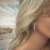 Zuni Opal Inlay Hoops- $50 DEAL
