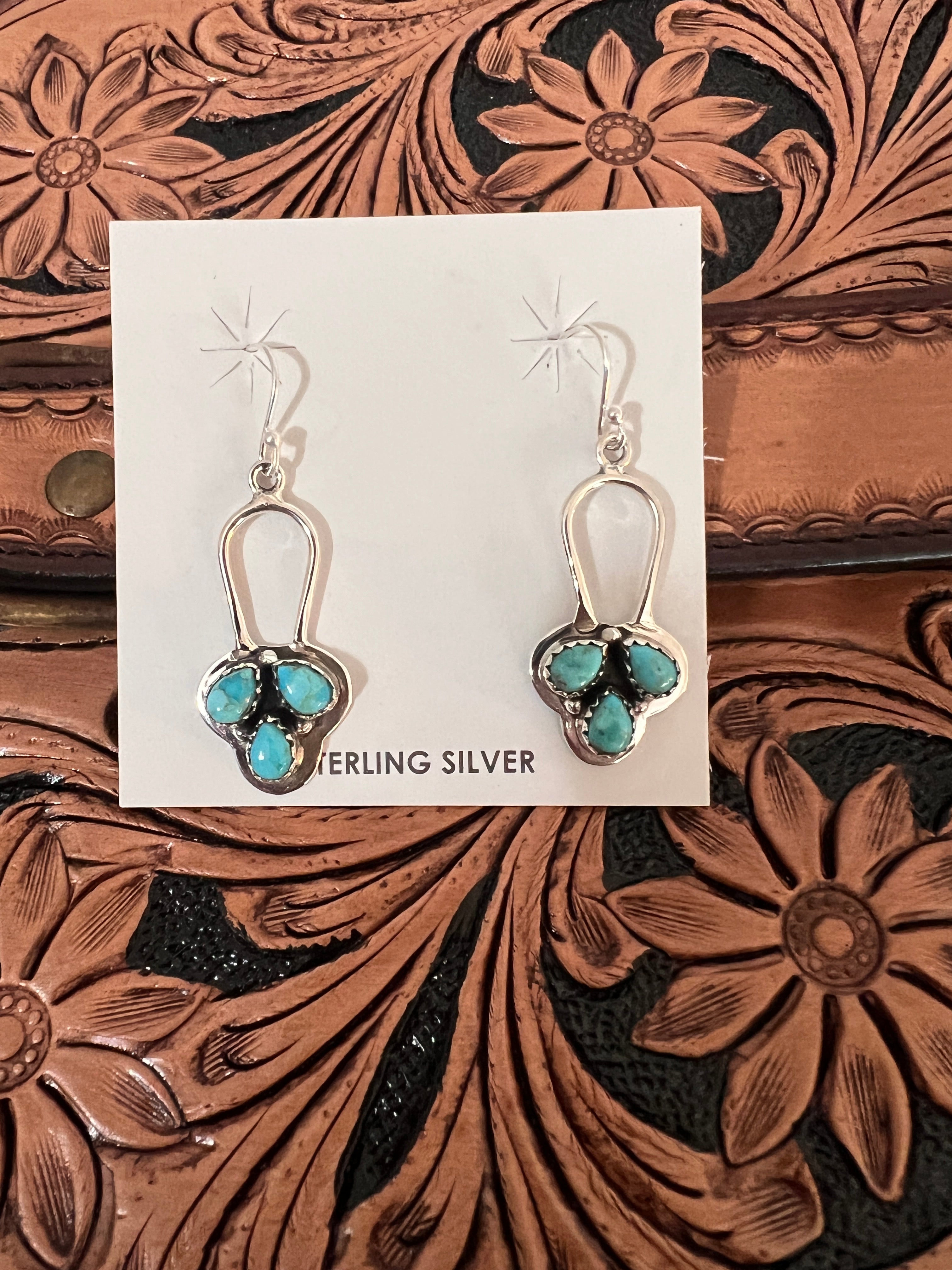 Triple Threat Kingman Earrings