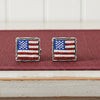 BEADED AMERICAN FLAG EARRINGS by HARRY LOWE JR (square) – NAVAJO