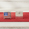 BEADED AMERICAN FLAG EARRINGS by HARRY LOWE JR (square) – NAVAJO