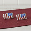 BEADED AMERICAN FLAG EARRINGS by HARRY LOWE JR (square) – NAVAJO