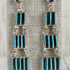 Incredible Zuni Needlepoint Dangle Earrings- 4”