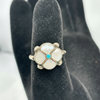 **COLLECTION PIECE**Vintage Zuni Inlay Flower Jewelry Set  Sterling Silver · Mother of Pearl & Turquoise · c. 1970s