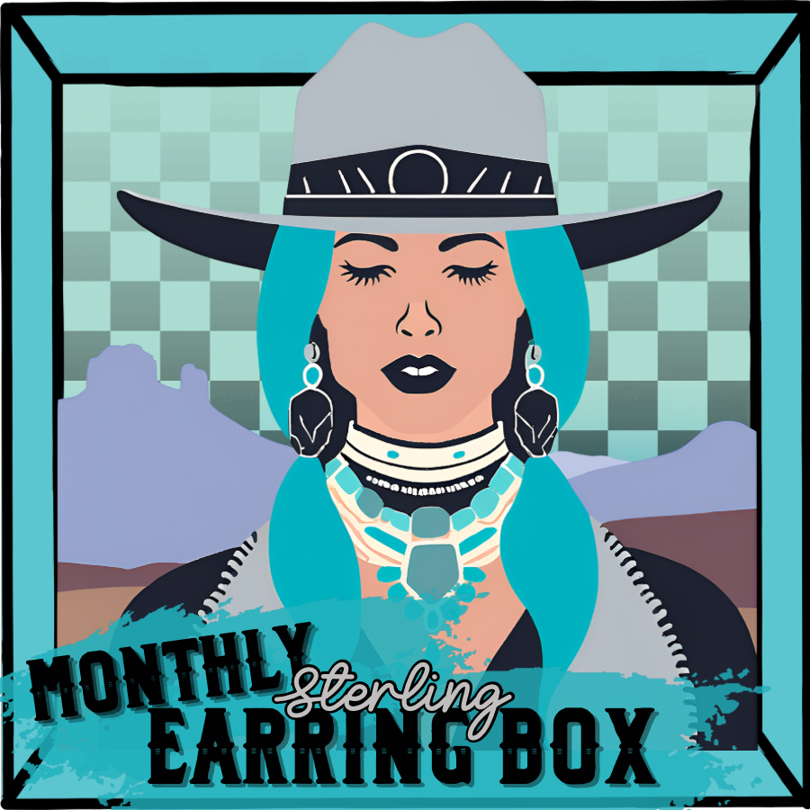 Monthly Sterling & Stone Earring Box