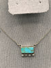 Square Dance Sterling Silver Bar Necklace-Choice of Stone