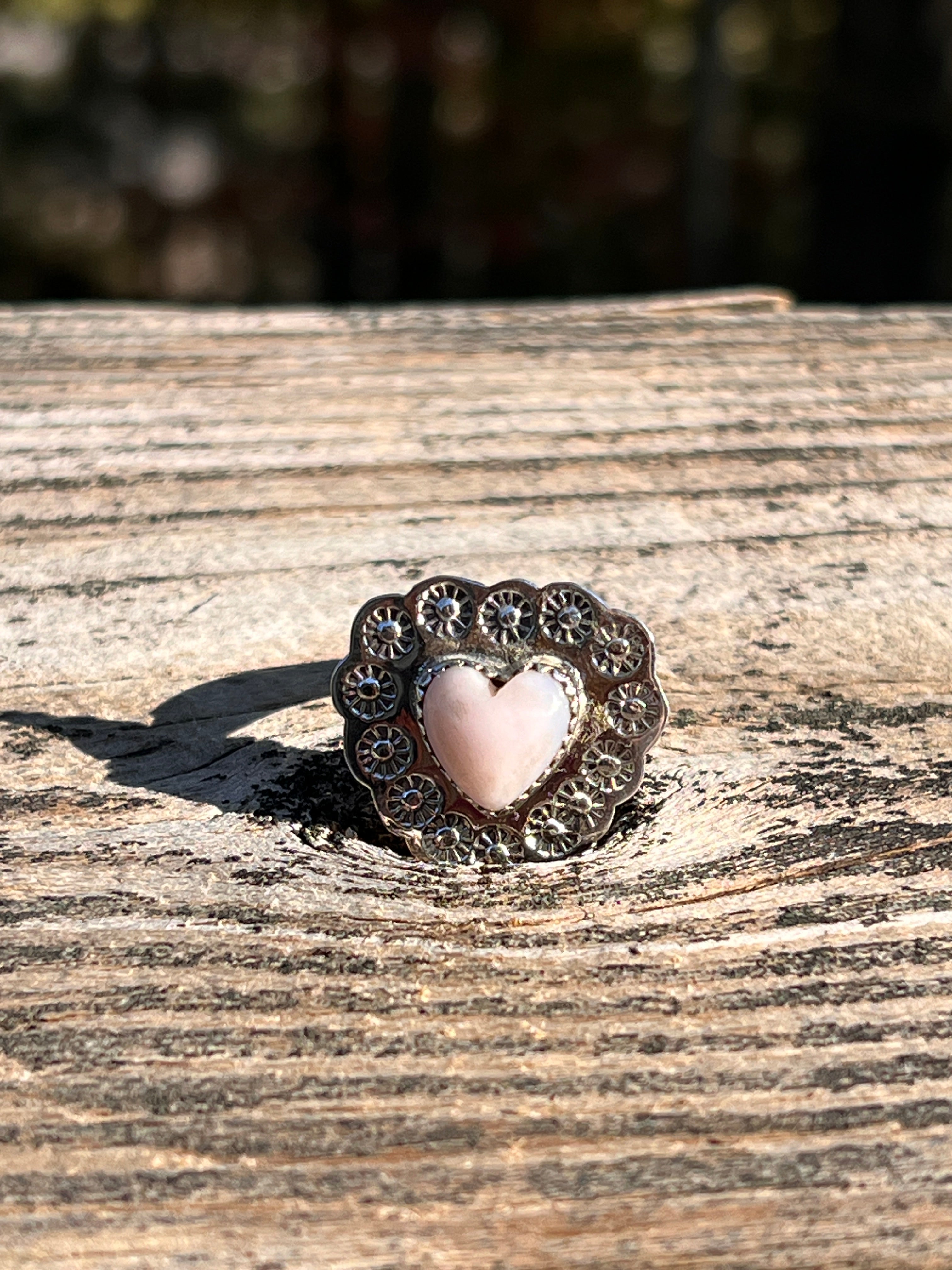 Pink Conch Bubblegum Heart Ring-7