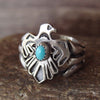 Navajo Handmade Kingman Turquoise Ring - Geneveive Francisco