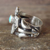 Navajo Handmade Kingman Turquoise Ring - Geneveive Francisco
