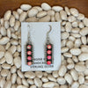 Navajo Handmade Hot Pink Fire Opal Earrings - Esther White