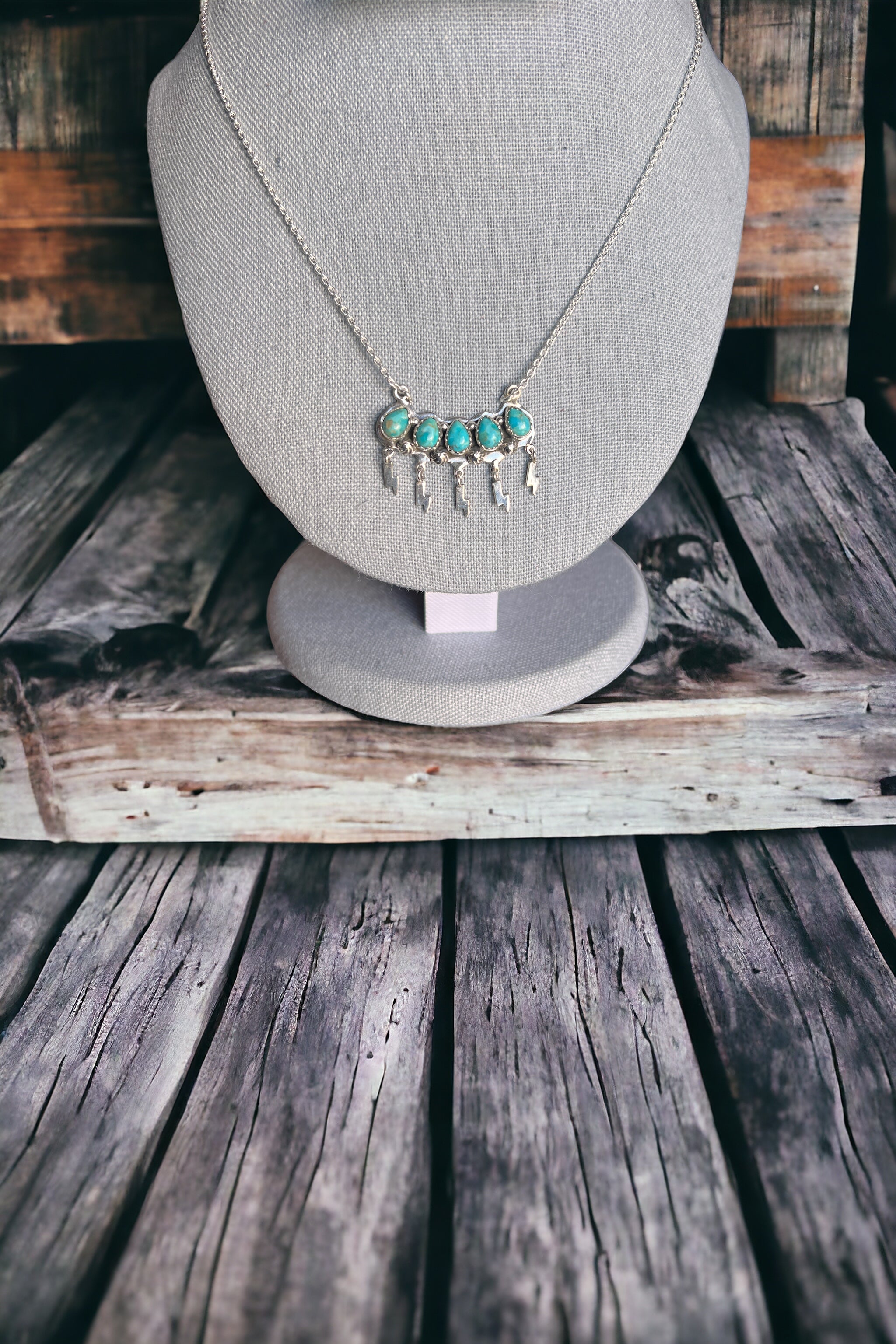 Electra Sterling Silver & Mohave Turquoise Necklace