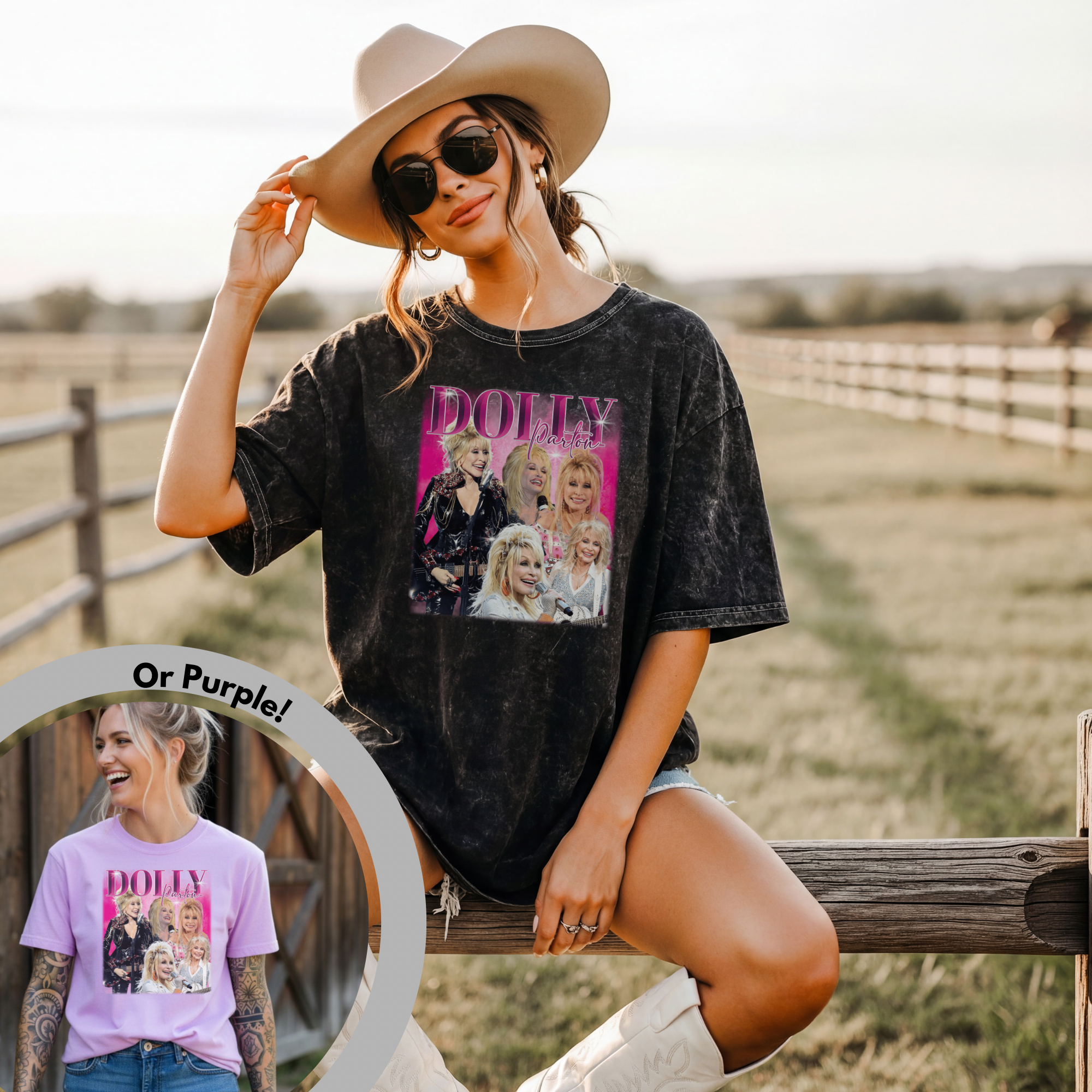 Vintage Dolly Tee- Mineral Wash or Comfort Colors