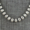 Sterling Silver Handmade Navajo Pearl Necklace 5mm — 20" by Dorinda Mariano (Navajo)