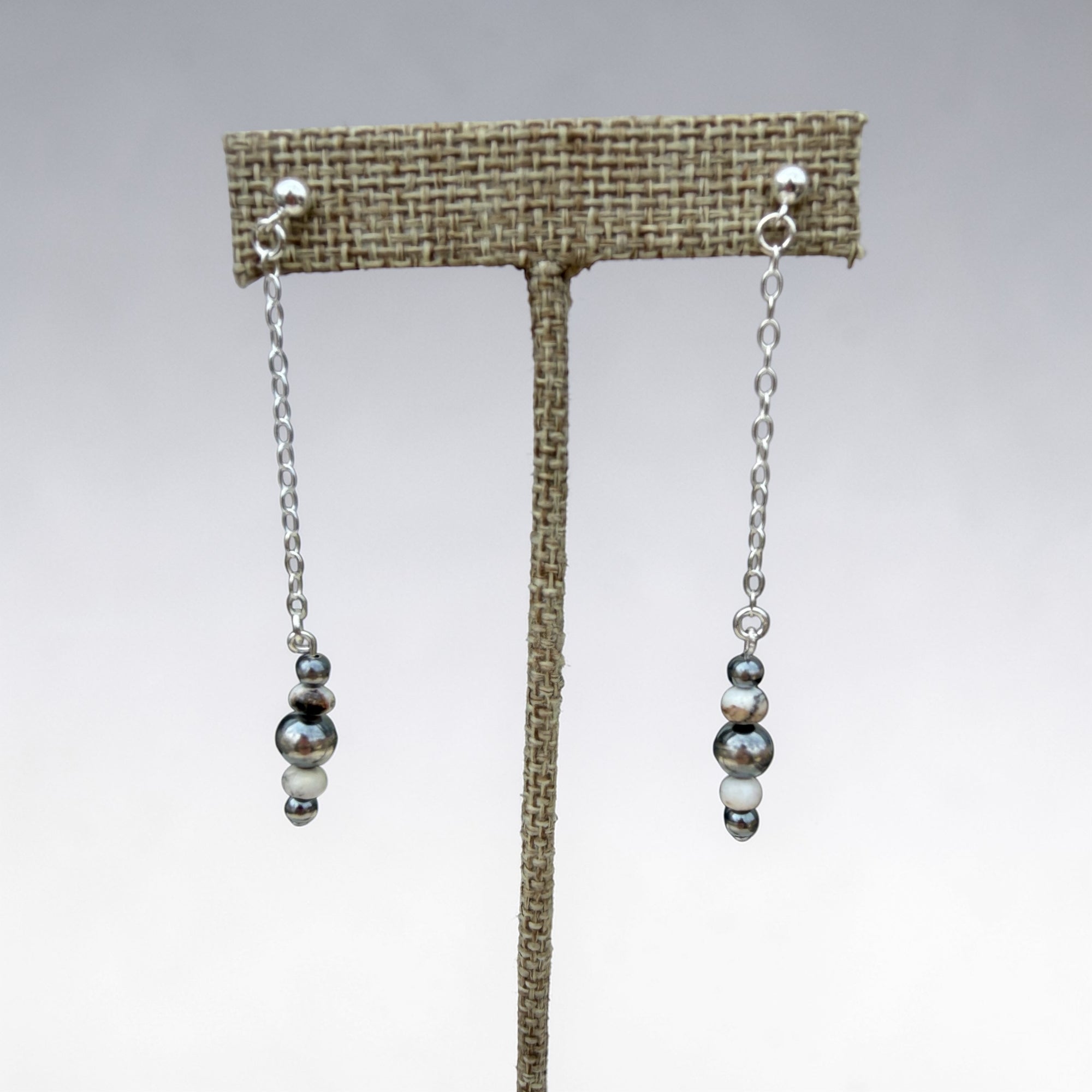 AAA Grade White Buffalo & Sterling Pearl Set