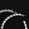 MASSIVE Aurelia Hughte Turquoise & Sterling Silver Hoop Earrings