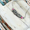 Charlene Yazzie Pink Fire Opal “Mama” Necklace