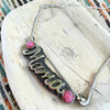 Charlene Yazzie Pink Fire Opal “Mama” Necklace
