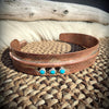 Aaron Davis Copper & Turquoise Cuff Bracelet